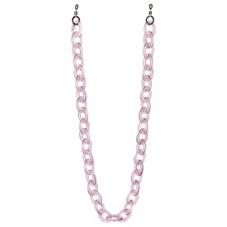Brillenkette Betty, Rosa transparent 