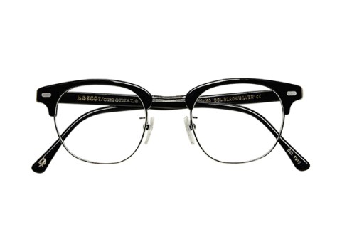 Moscot Yukel, Browline Brille, schwarz/silber 