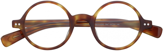 Brille rund Palladio rotbraun 