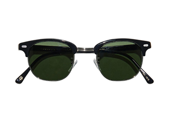 Moscot Yukel, Browline Sonnenbrille, schwarz/silber 