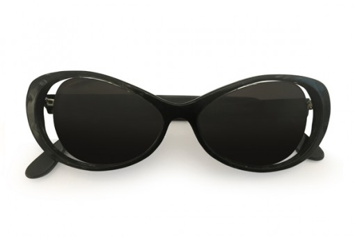 Theo Lili, Sonnenbrille, schwarz, Marmor Optik 
