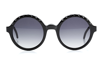 Construktivismo, schwarze Sonnenbrille, rund 