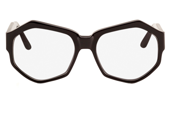 Nom de Plume, sechseckige Brille, schwarz 
