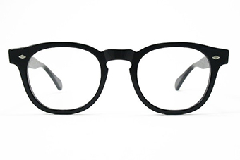 James D. Vintage Brille Panto, schwarz 