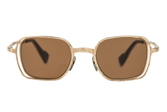 Maske H22, sonnenbrille, eckig, gold, Kuboraum 