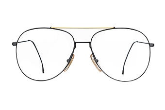 Pilotenbrille matt schwarz, RLR 