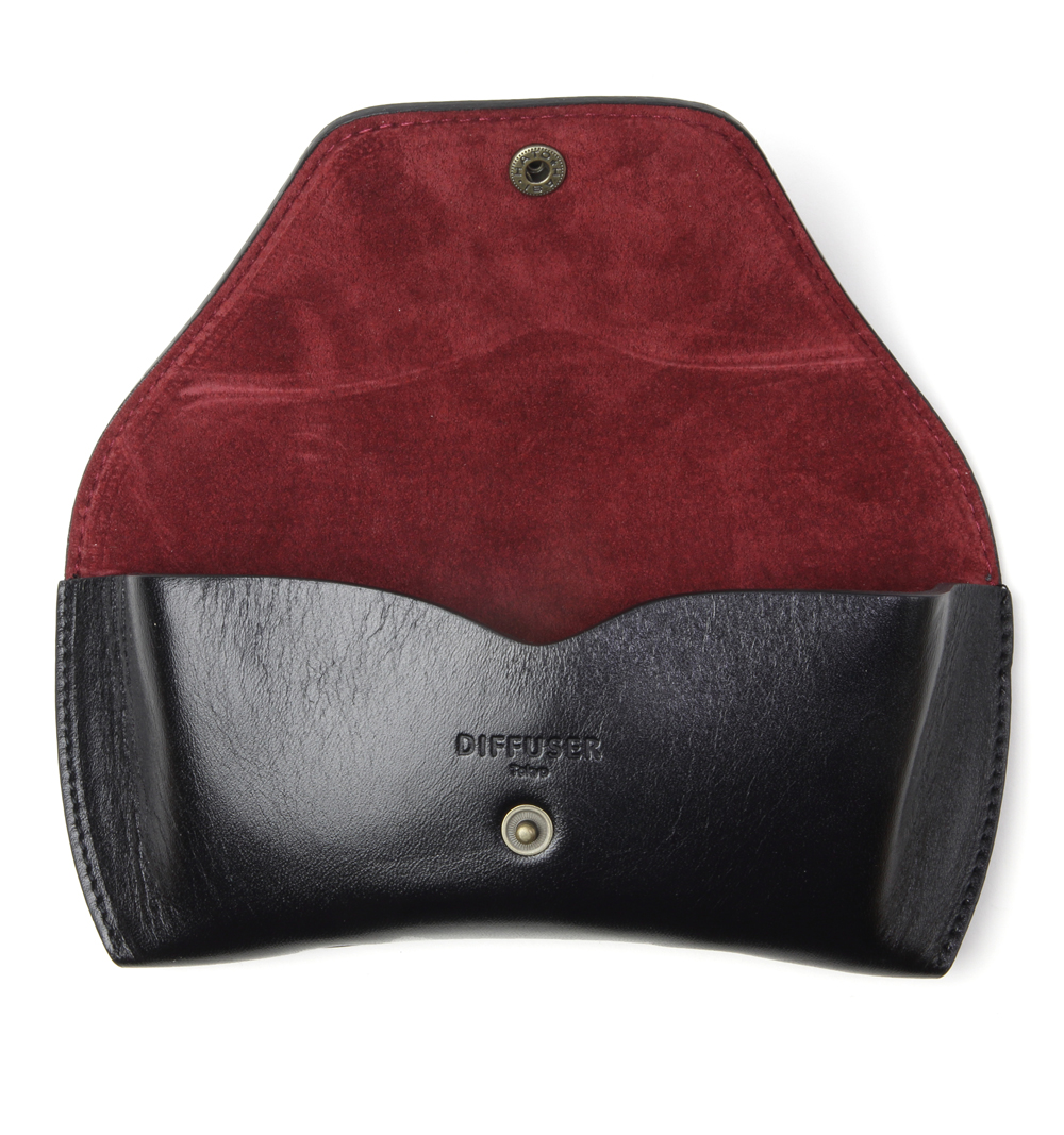 DIFFUSER OIL LEATHER EYEWEAR CASE, BLACK 