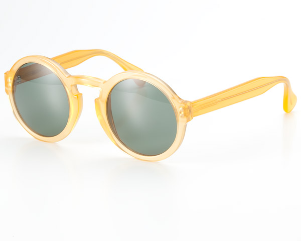 Le Flâneur, runde Sonnenbrille gelb 