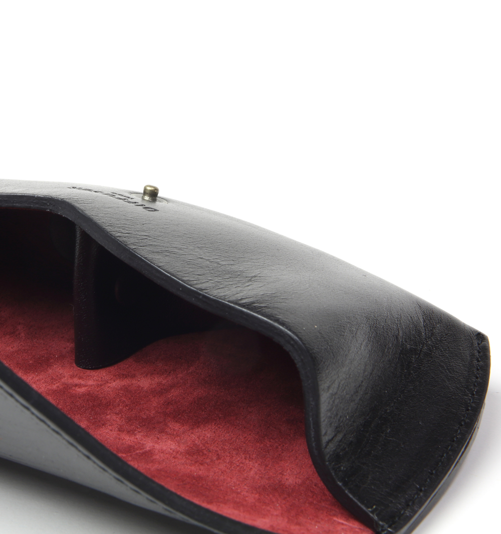 DIFFUSER OIL LEATHER EYEWEAR CASE, BLACK 