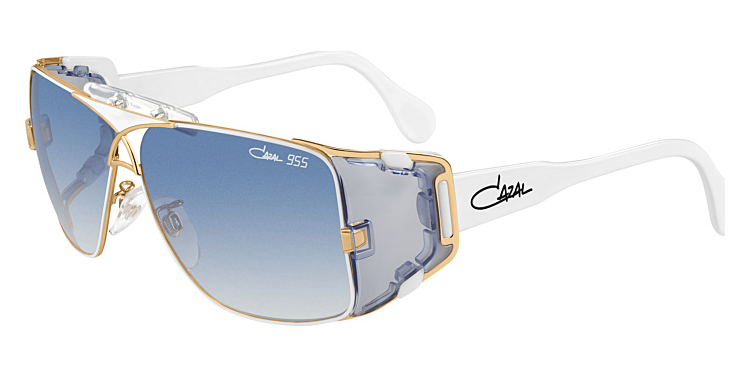 Cazal Mod. 955, Aviator Sonnenbrille, weiß 
